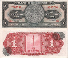 Mexico P-59j  1 Peso  1967 - México