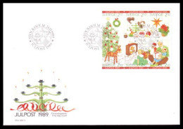 Zweden - Kerstmis 1989 - Kerstboom - Pakjes - FDC - - Maximumkarten (MC)