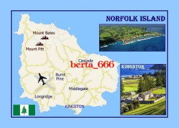 Australia Norfolk Island Map New Postcard * Carte Geographique * Landkarte - Norfolk Island