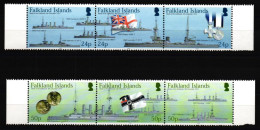 Falkland Inseln 920-925 Postfrisch Als 3er Streifen, Schiffe #NE764 - Falklandeilanden
