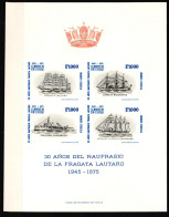 Chile Gedenkblatt Mit 838-841 Geschnitten Postfrisch Schiffe #NE795 - Chili