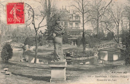 FRANCE - Asnières - Vue Du Château Pouget - Ensemble Du Parc - Petit Pont - Statue - Carte Postale Ancienne - Asnieres Sur Seine