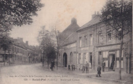 E12-62) SAINT POL SUR TERNOISE - BOULEVARD CARNOT - ESTAMINET V. CALLET - M. MERCIER - HULOT - ( 2 SCANS ) - Saint Pol Sur Ternoise