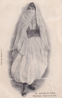 ALGERIE - SCENES ET TYPES - MAURESQUE - COSTUME DE VILLE - FEMME ARABE VOILEE - COLLECTION IDEALE  P.S. - ( 2 SCANS ) - Femmes