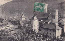 E19-73) MOUTIERS (SAVOIE) L'ANCIEN EVECHE ET  L ' ISERE - EN 1916  - Moutiers