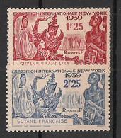 GUYANE - 1939 - N°YT. 150 à 151 - Exposition Internationale - Série Complète - Neuf * / MH VF - Unused Stamps