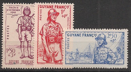 GUYANE - 1941 - N°YT. 169 à 171 - Défense De L'empire - Neuf * / MH VF - Unused Stamps