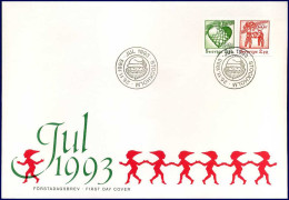 Zweden - FDC - Kerstmis 1993  -  25-11-1993                                - Maximumkarten (MC)