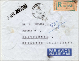 Registered Cover From Saigon To Zaltbommel, Holland - Vietnam