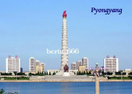 North Korea Pyongyang Juche Tower New Postcard - Corea Del Nord