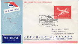 First Flight Vienna-Amsterdam, 1959 - First Flight Covers
