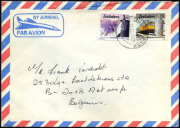 Cover From Zimbabwe To Belgium, Airmail - Zimbabwe (1980-...)