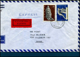 Greek Express Cover To Switzerland - Cartas & Documentos