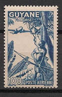 GUYANE - 1944 - Poste Aérienne PA N°YT. 25 - 100f Bleu - Neuf Luxe ** / MNH / Postfrisch - Neufs