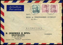 Czech Cover To Rothrist, Switzerland - Cartas & Documentos