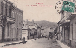  F24-09) PAMIERS (ARIEGE) L'AVENUE DE LA GARE - ANIMEE - HABITANTS - EN 1908 - Pamiers