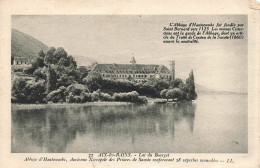 FRANCE - Aix Les Bains - Vue Sur Le Lac Du Bourget - Abbaye D'Hautecombe - Ancienne Nécropole - Carte Postale Ancienne - Aix Les Bains