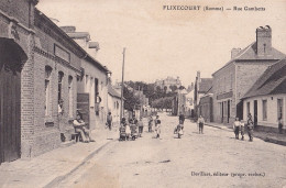  F25-80) FLIXECOURT (SOMME) RUE GAMBETTA -  ANIMEE - HABITANTS  - ( 2 SCANS ) - Flixecourt