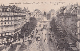 S20-75) PARIS (III°) LA RUE DU TEMPLE ET LA PLACE DE LA REPUBLIQUE - ( 2 SCANS ) - Arrondissement: 03