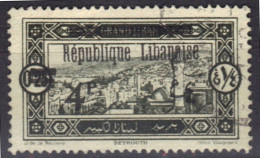 Grand Liban N° 90e Variété Barres De La Surcharge De Droite Absentes - Usados