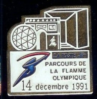 @@ La Poste Parcours De La Flamme Olympique 14.12.1991 @@po49 - Postes
