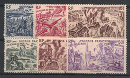 GUYANE - 1946 - Poste Aérienne PA N°YT. 29 à 34 - Du Tchad Au Rhin - Neuf * / MH VF - Neufs