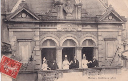  79) LA MOTHE SAINT HERAY ( DEUX SEVRES ) MARIAGE - ROSIERES AU BALCON - EN 1910 - La Mothe Saint Heray