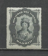 X19-MNH **  MADRID SELLO FISCAL CLASICO SPAIN REVENUE SELLO DE CONTRASEÑA SOCIEDAD DEL TIMBRE AÑO 1875. FISCAUX STEMPE - Steuermarken