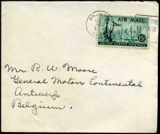 USA - Cover To Antwerp, Belgium - Briefe U. Dokumente