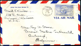 USA - Cover To Antwerp, Belgium - Briefe U. Dokumente
