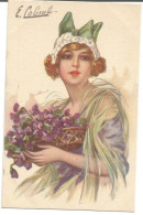 Colombo.  982-2.  Très Belle Carte. Femme Avec Violettes - Colombo, E.