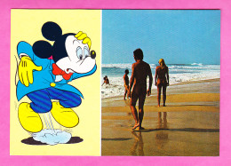 F-40-Biscarrosse-08P143  Naturistes Sur La Plage, Image De MICKEY, Animation, BE - Biscarrosse