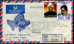 Sri Lanka - Registered Cover To Aartselaar, Belgium - Sri Lanka (Ceilán) (1948-...)