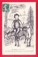 F-Poitou-35A45  En Poitou, 1ère Série, N° 4, Un Homme Sur Un âne, Patois, Cpa BE - Poitou-Charentes