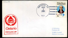 USA - Cover  -  First Flight U.S. Postal Service Ontario, Delta Air Lines - Lettres & Documents