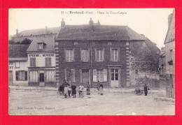 F-60-Breteuil-08A80  La Place Du Trou Crépin, épicerie, Petite Animation, Cpa  - Breteuil