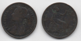 +  1/2 PENNY 1882 H  + - C. 1/2 Penny