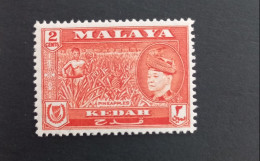 (TI)(MLYKED57-1) MALAYSIA MALAYA 1957 KEDAH, Neufs, ** , MNH 2cents Sultan - Malaya (British Military Administration)