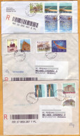 2011 2012   Poland 3 Registered Letters To Moldova - Briefe U. Dokumente