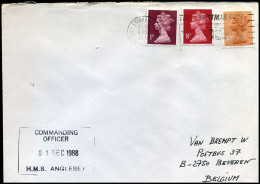 Great-Britain - Cover To Beveren, Belgium - HMS Anglesey - Covers & Documents