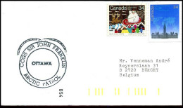 Canada - Cover To Burcht, Belgium - NGCC Sir John Franklin - Brieven En Documenten
