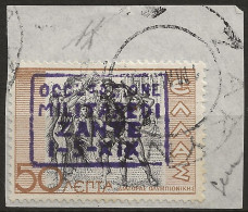 OIZA9UFR - 1941 Occup. Milit. Ital. ZANTE, Sass. Nr. 9, Francobollo Usato Per Posta Su Frammento °/ Firmato Diena - Zante