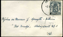 Kleine Envelop / Petite Enveloppe Naar Ieper, Met N° 527 - 1935-1949 Small Seal Of The State