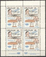 Uruguay 1979, Aircraft, 4val In Block - Uruguay