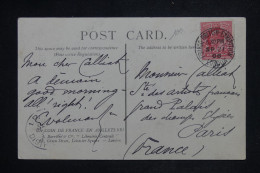 ROYAUME UNI - Oblitération De L'Exposition Franco Britannique Sur Carte Postale En 1908 Pour Paris - L 151495 - Lettres & Documents