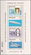 Uruguay 1983, Football, Space, Zeppelin, Block - Uruguay