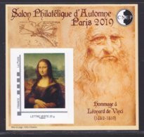 CNEP N° 82 NEUF ** MNH - SALON PARIS AUTOMNE 2019, De Vinci, La Joconde, Bloc Adhésif, TB - CNEP