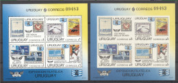 Uruguay 1993, Filaexpo, Stamp On Stamp, Concorde, Zeppelin, Space, Football, Olympic Games In Los Angeles, BF+BF IMPERFO - Zeppelin