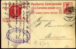 Carte Postale : From Langenthal To Bruxelles, Belgium -- "Kummer-Egger, Langenthal" - Marcophilie