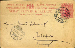 Post Card : From Glasgow (Waterloo Street) To Elberfeld, Germany - "P. Pro Bryce & Rumpff" - Marcofilia